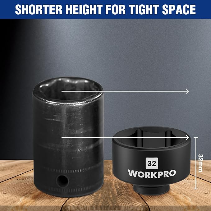 WORKPRO 32mm Oil Filter Socket Wrench, Oil Filter Removal Tool, Oil Filter - Image 5