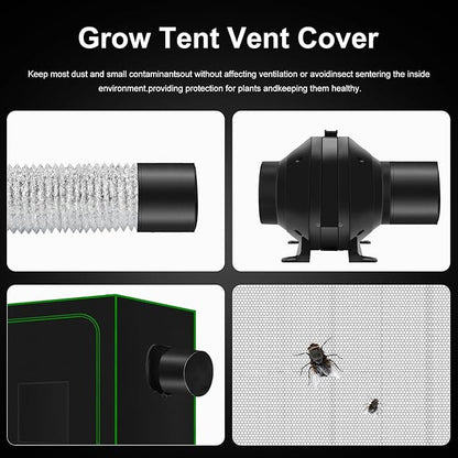 MELONFARM Air Filtration Kit 4", Built-in 14cm Fan Low Nois Carbon Filter - Image 5