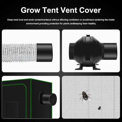 MELONFARM Air Filtration Kit 4", Built-in 14cm Fan Low Nois Carbon Filter - Image 5