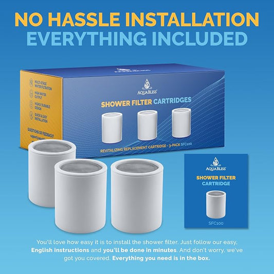 AquaBliss High Output Shower Filter Replacement Cartridge – Reduces Chemicals & - Image 2