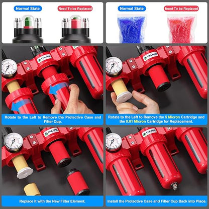 TAILONZ PNEUMATIC 0-150PSI 1/2 Inch NPT Aluminum Alloy Industrial Grade Three - Image 6