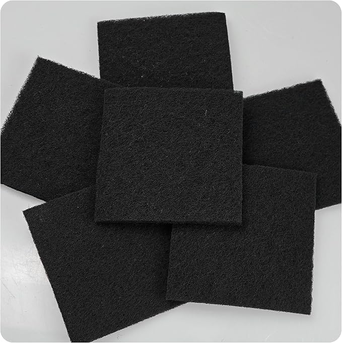 12PCS 5” Square Compost Bin Charcoal Filters, 0.4” Thick Activated Carbon - Image 5