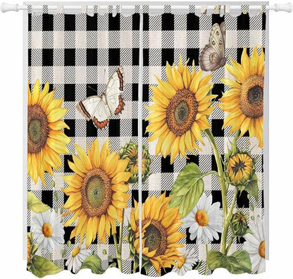 Sunflowers Living Room Curtains 84 Inch Length, Window Curtains Tab Top by Unknown