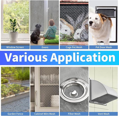 304 Stainless Steel Mesh, 24in x 10ft, 20 Mesh, Sturdy Metal Screen Roll - Image 5