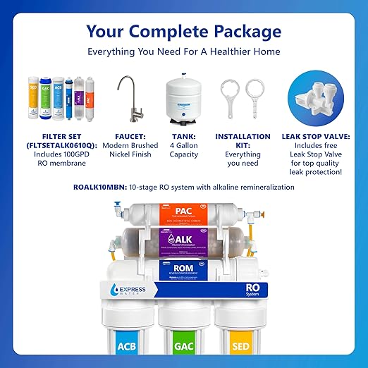 Express Water 10 Stage Reverse Osmosis Alkaline Water Filtration System - Image 6