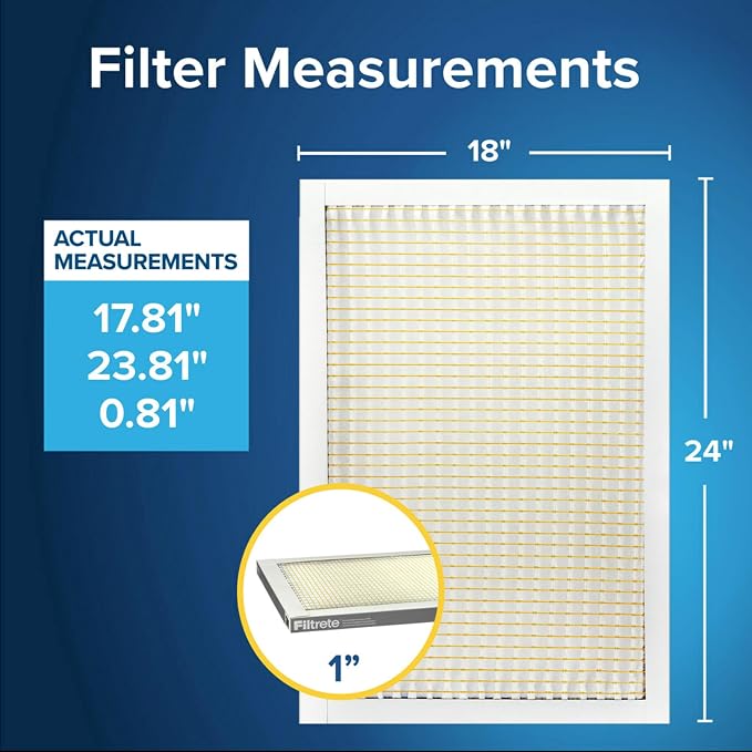 Filtrete 18x24x1 Air Filter, MPR 300, MERV 5, Clean Living Basic Dust 3-Month - Image 2
