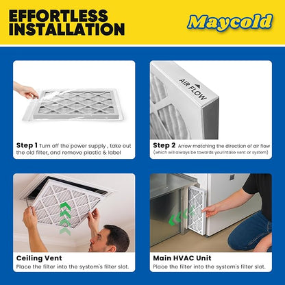 Maycold MERV 8 10x20x1 Furnace Air Filters, Pleated HVAC AC Filters – Actual - Image 7