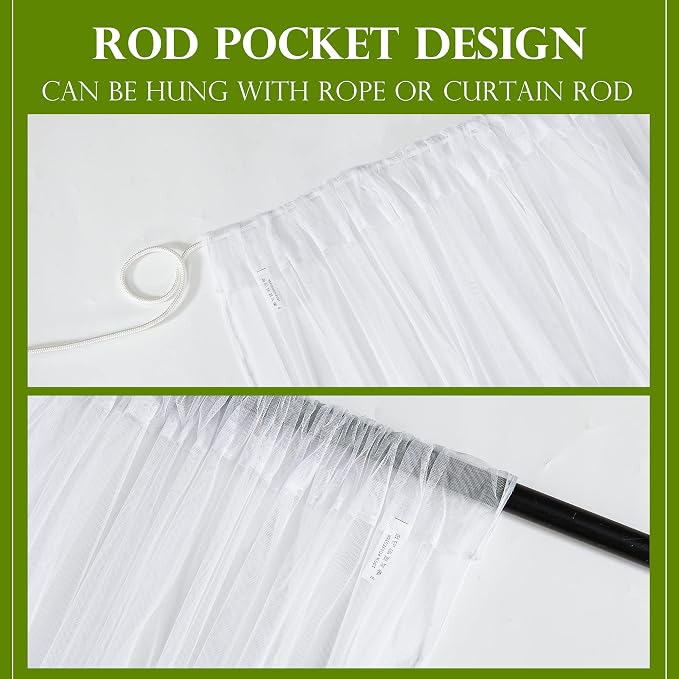 RYB HOME Outdoor Mosquito Net for Porch/Patio/Canopy/Gazebo - Image 5