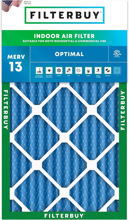 Filterbuy 10x24x2 Air Filter MERV 13 Optimal Smoke & Allergy Defense, by Filterbuy