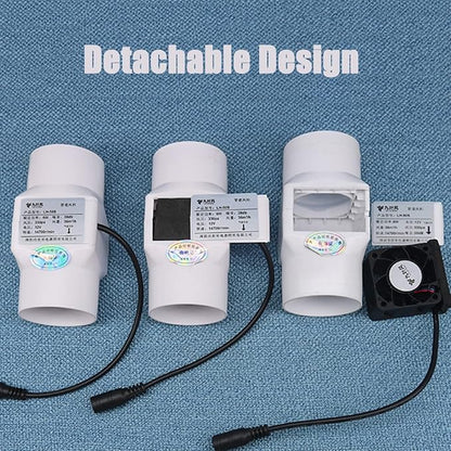 12V Inline Duct Fan Mini Attic Vent Booster 2.4“ 60Mm 58Cfm Variable Exhaust - Image 4