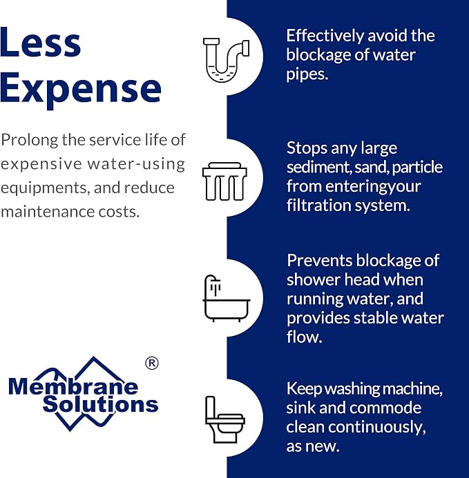 Membrane Solutions 5 Micron 10" x 2.5" Sediment Water Filter Replacement - Image 5