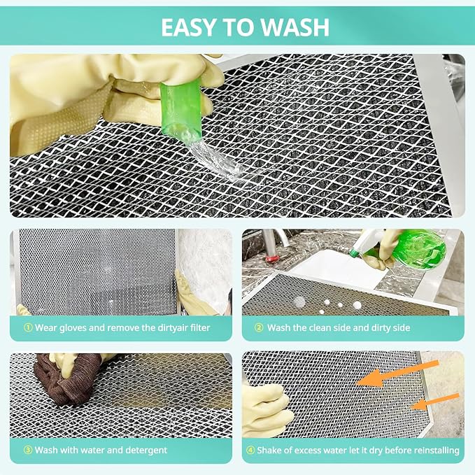 12x12x1 Electrostatic Air Filter, Washable & Reusable Aluminum AC/HVAC Furnace - Image 6
