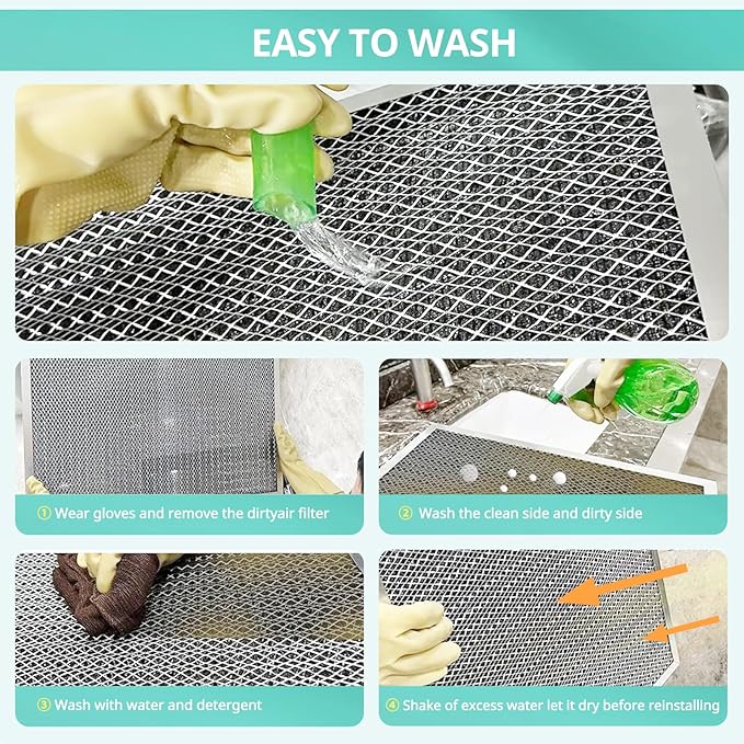 20x20x1 Electrostatic Air Filter, Washable & Reusable Aluminum AC/HVAC Furnace - Image 6
