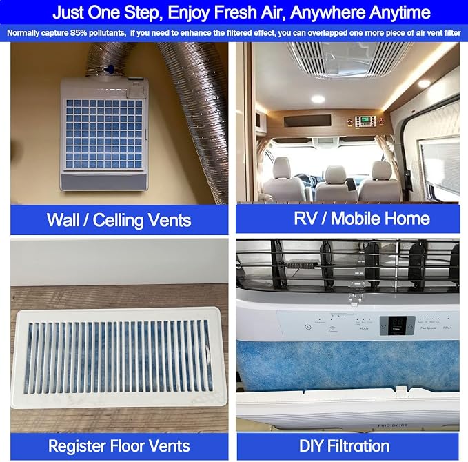 Air Vent Filters Roll, MERV 8 Triple Filtration Electrostatic Vent Filter - Image 5