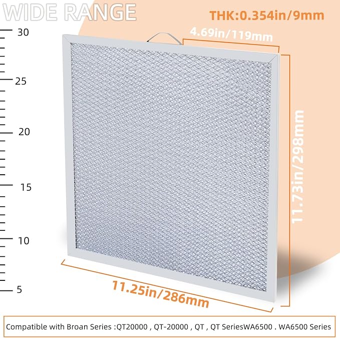S99010316 Range Hood Grease Vent Filter 11 1/4" x 11 3/4" 4 Pack - Image 3