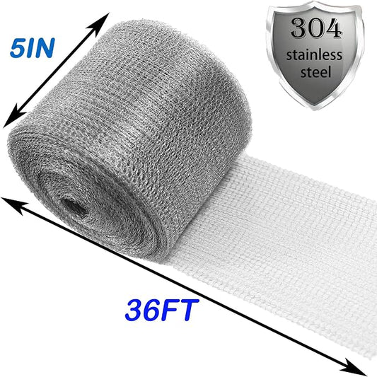 Wire Mesh for Mice Control 5 in X 36Ft, Hole Fill Fabric, Weep Holes Covers - Image 2