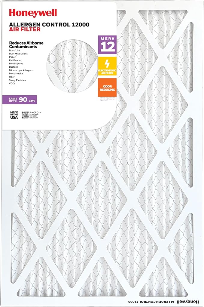 Honeywell 20x25x1 MERV 12 Electrostatic Pleated HVAC AC Furnace Air Filter | - Image 5