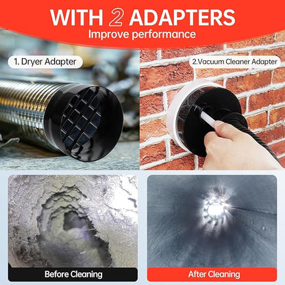 Dryer Vent Cleaner Kit, Upgrade Noiseless Dryer Lint Vacuum Attachment - Image 3