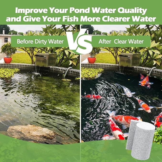 Classic Pond Filter Pad Aquarium Media 18"x72"x1", 9 Ft² White Thicker Reusable - Image 3