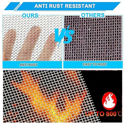 10 Mesh Stainless Steel Mesh Screen 304, 15.7'' x 147'' Metal Mesh Screen - Image 5