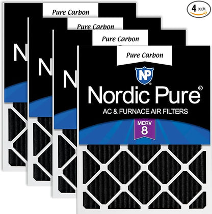 Nordic Pure 14x20x1 Pure Carbon Pleated Odor Reduction Furnace Air Filters 4 by NordicPure