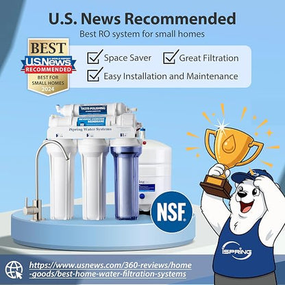 iSpring RCC7, NSF Certified, High Capacity Under Sink 5-Stage Reverse Osmosis - Image 7