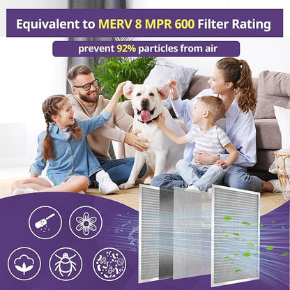 16x24x1 Furnace Filter-MERV8, Washable & Reusable Electrostatic Air Filter - Image 3