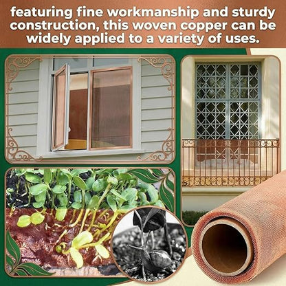 Therwen 24 Inch x 10 ft Copper Mesh Screen 99.9% Pure Copper 40 Mesh Roll Wire - Image 5