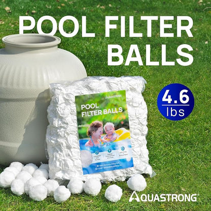 AQUASTRONG Pool Filter Balls for Sand Filters, 4.6 lbs Reusable Pool Sand - Image 2