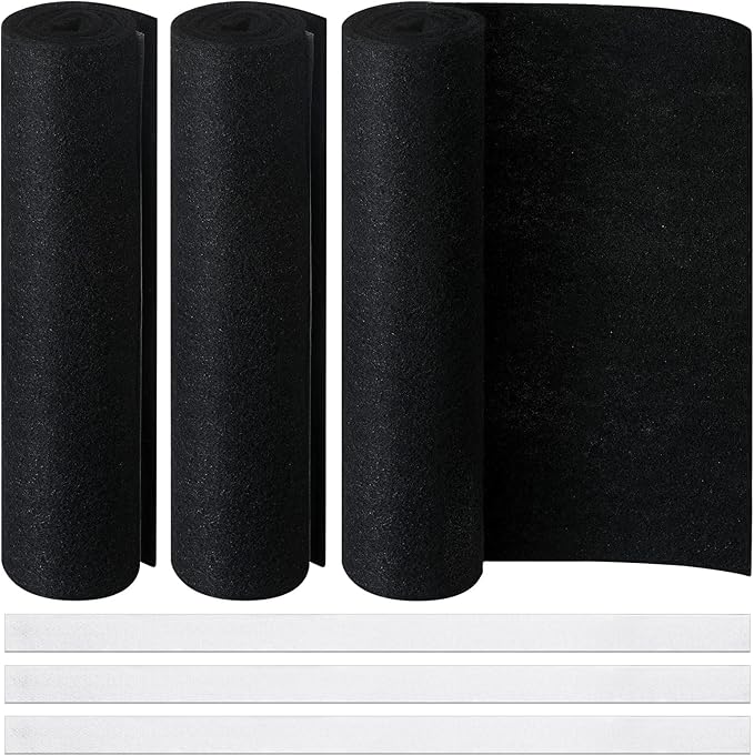 3 Pack Cut to Fit Carbon Pad Pre Filter Roll 16'' x 48'' by Fabbay