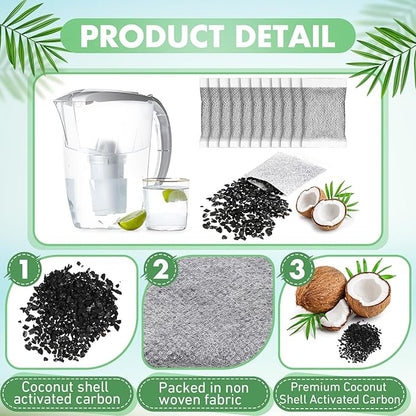 Lounsweer 100 Pcs Activated Charcoal Water Filter Coconut Shell Distiller - Image 3