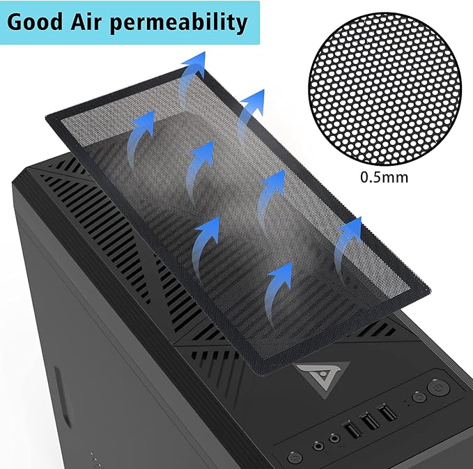 360x120mm PC Case Dust Mesh Filter, Magnetic Frame Computer Fan Dust Mesh PC - Image 4