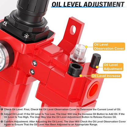 TAILONZ PNEUMATIC 1 Inch NPT Air Filter Pressure Regulator Water/Oil Trap - Image 6