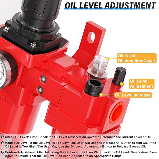 TAILONZ PNEUMATIC 3/4 Inch NPT Air Filter Pressure Regulator Water/Oil Trap - Image 6