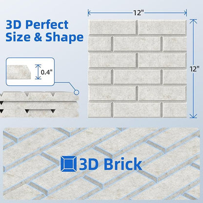 12 Pack Acoustic Panels with Self Adhesive, Soundproof Wall Panels, Brick Sound - Image 6