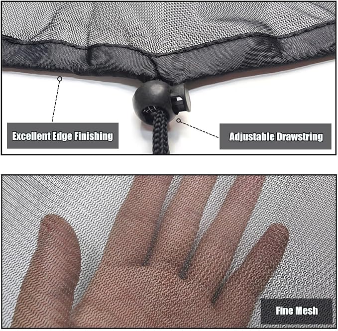 4 Pcs Rain Barrel Mesh Cover, 31.5 inch Water Collection Bucket Net - Image 5