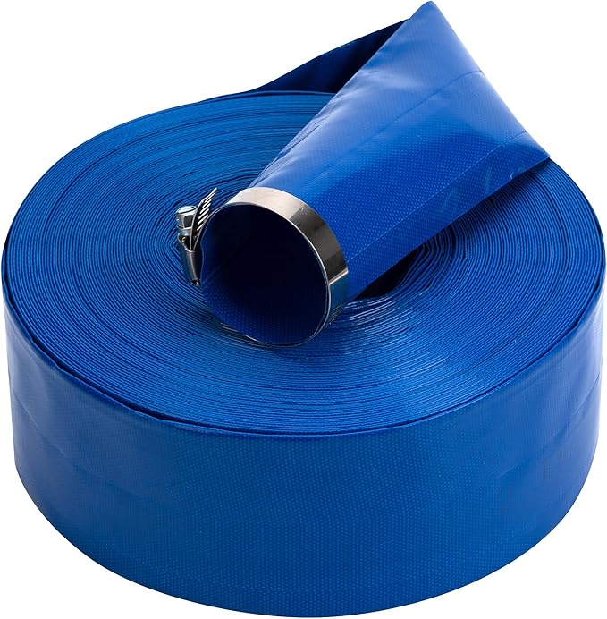 2 in x 100 ft Pool Backwash Hose Heavy Duty Drain Discharge Double PVC Lay flat by ZY-hosetube