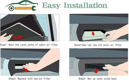 FUN-DRIVING 3 Pack FD182 Cabin air filter - Image 5