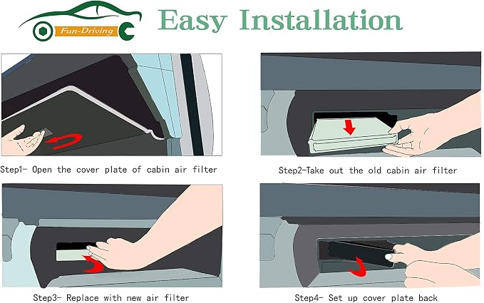 FUN-DRIVING 3 Pack FD811 Cabin air filter - Image 6
