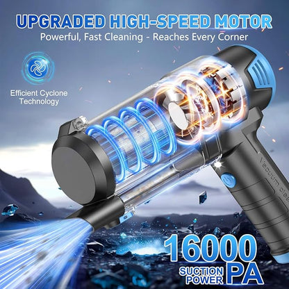 KMM Handheld Car Vacuum Cleaner, 16000PA Air Duster & Vacuum Cleaner, 120W High - Image 2