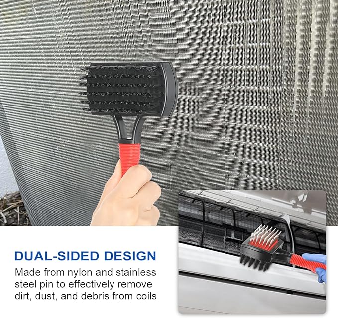 LANMU Air Conditioner Evaporator Coil Cleaning Brush AC Condenser Coil Fin Comb - Image 6