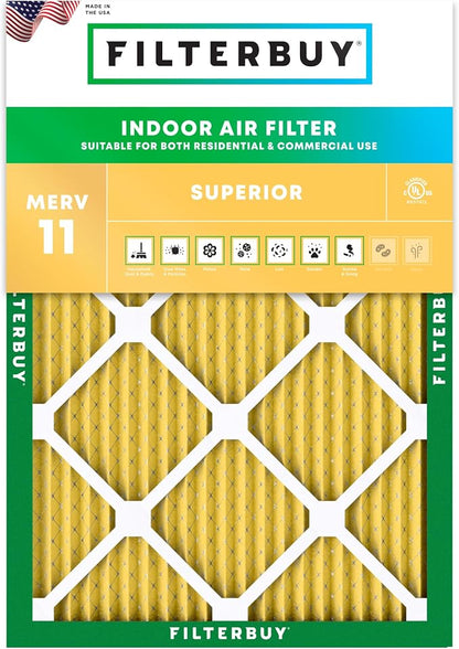 Filterbuy 21x23x1 Air Filter MERV 11 Superior Pet & Allergy Defense, by Filterbuy