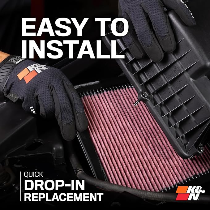 K&N High-Flow Original Lifetime Engine Air Filter: Increase Power: Premium - Image 7