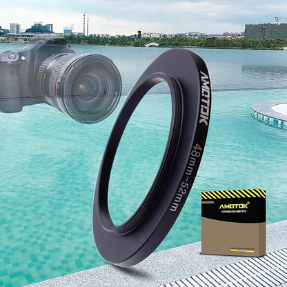 48mm Lens to 52mm Camera Lens Adapter, 48mm to 52mm Filter Step up Ring Adapter by AMOTOK