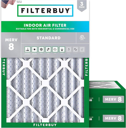 Filterbuy 20x23x4 Air Filter MERV 8 Essential Dust & Allergy Defense, by Filterbuy