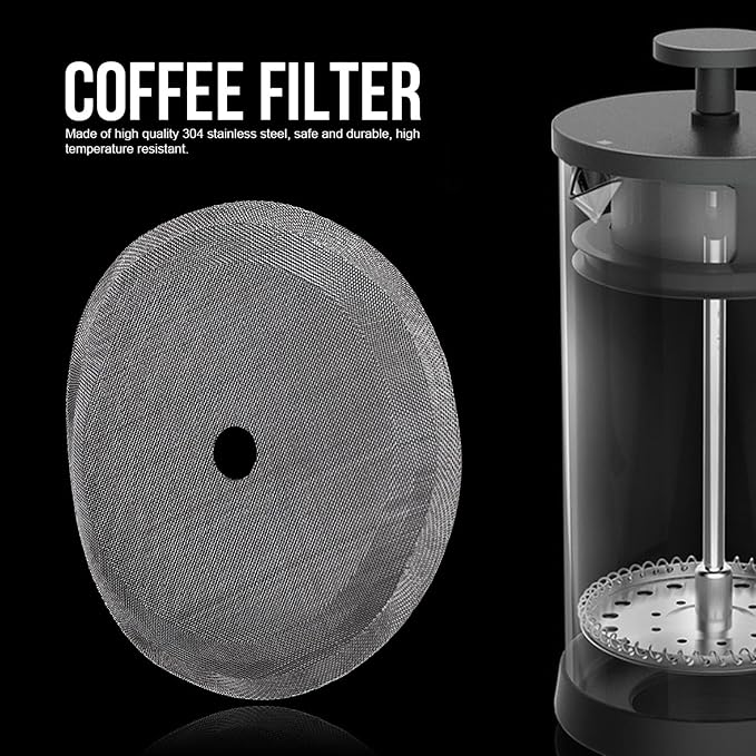 5Pcs 304 Stainless Steel Coffee Mesh Filter Portable Reusable Cofffe Pot Mesh - Image 3