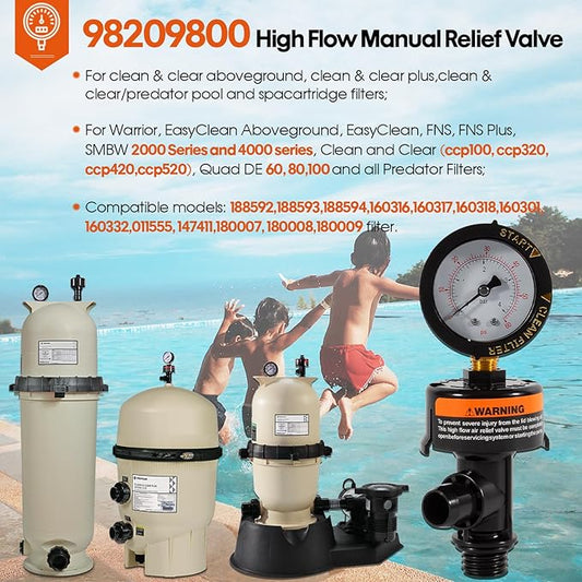 98209800 High Flow Manual Relief Valve/Air Relief Manual Valve Assembly - Image 2