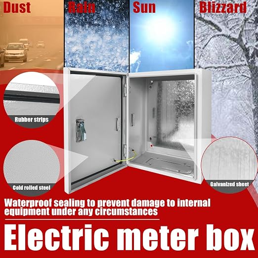 Electrical Box 20 x 16 x 6 Inch Indoor Outdoor Electrical Enclosure Box Steel - Image 4