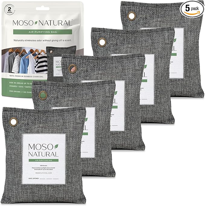 Moso Natural Air Purifying Bag 200g HGTV Editor's Pick | Premium Bamboo by MosoNatural