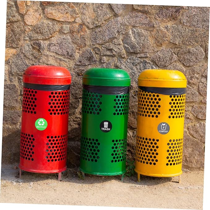 9pcs Trash Can Classification Stickers Recycling Labels - Image 2